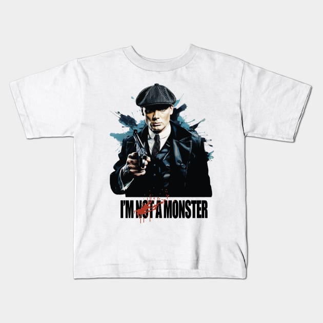 Tommy Shelby Peaky Blinders - Monster T-shirt Kids T-Shirt by PressedStudioCo